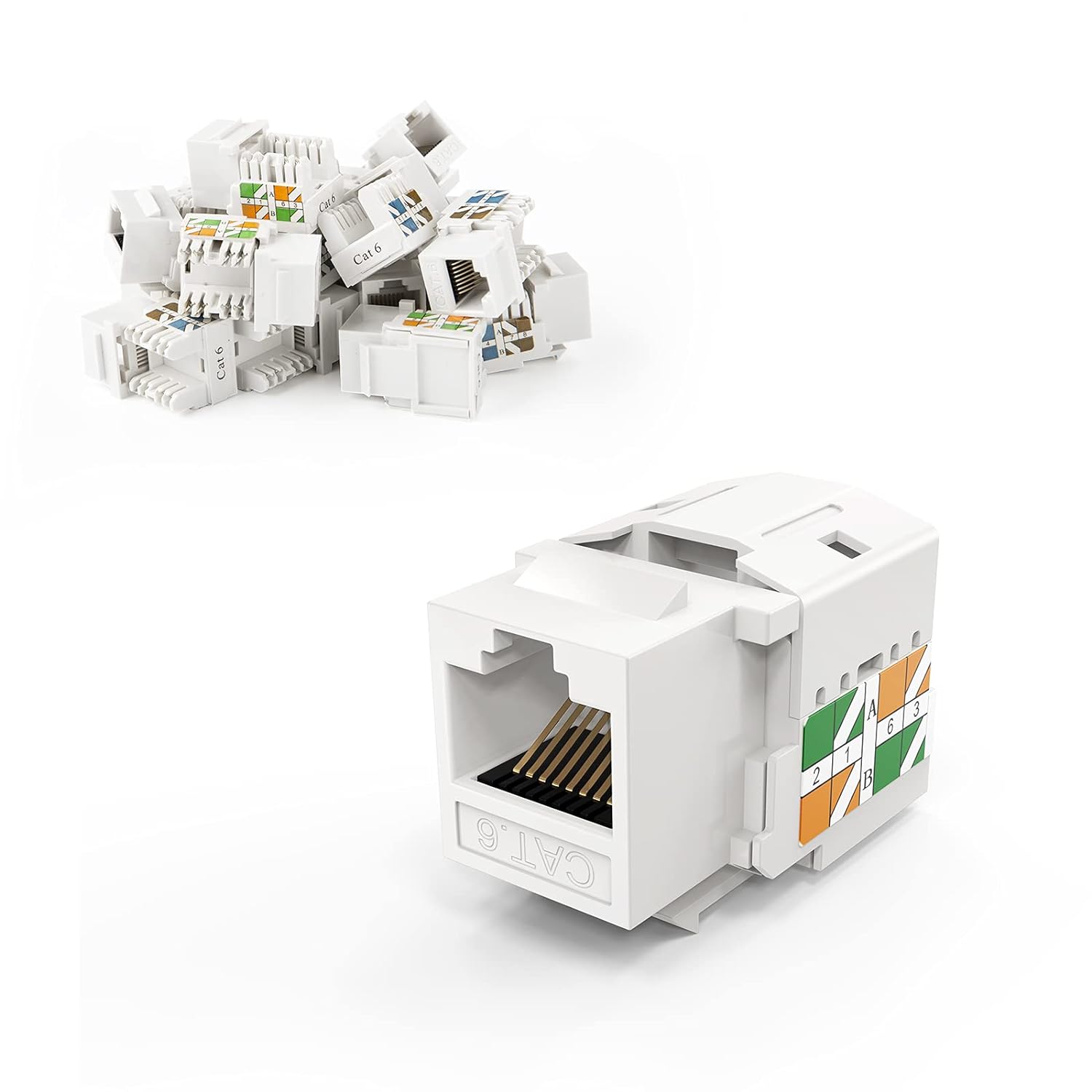 RJ45 Cat6 Keystone Jacks Ethernet Extrémités de câble Keystone Connecteurs femelles modulaires Prise réseau